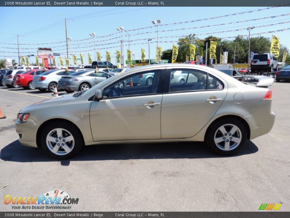 2008 Mitsubishi Lancer ES Desert Sand Metallic / Beige Photo #3
