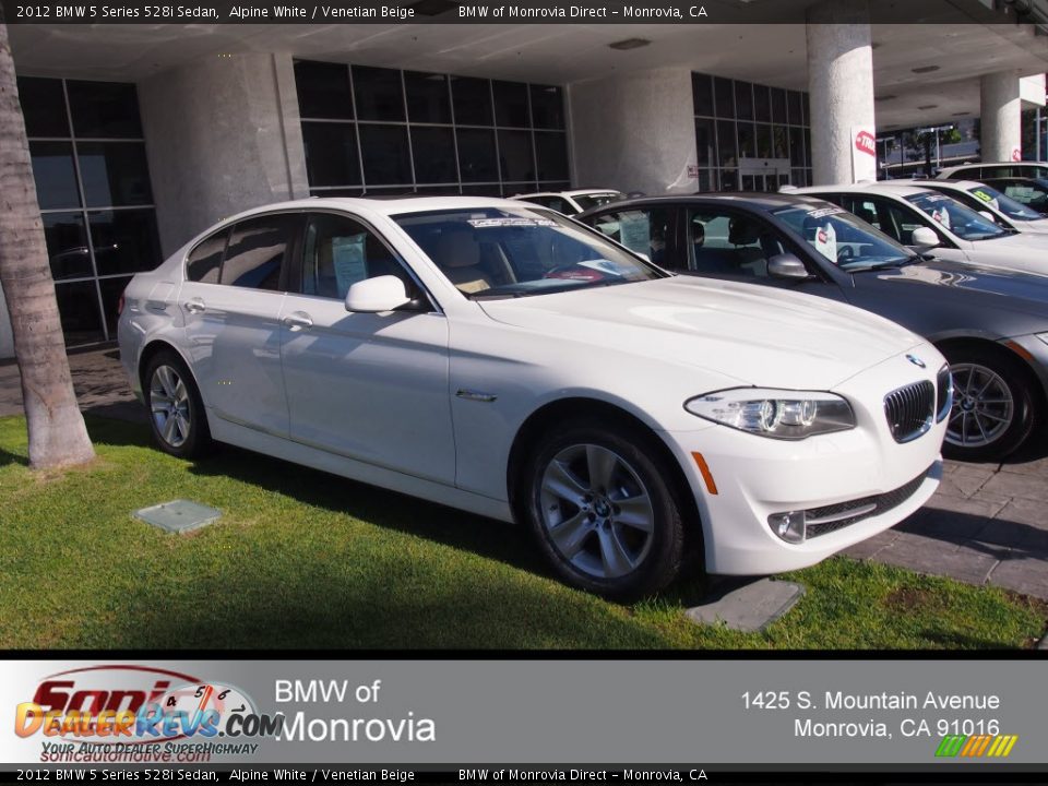 2012 BMW 5 Series 528i Sedan Alpine White / Venetian Beige Photo #1