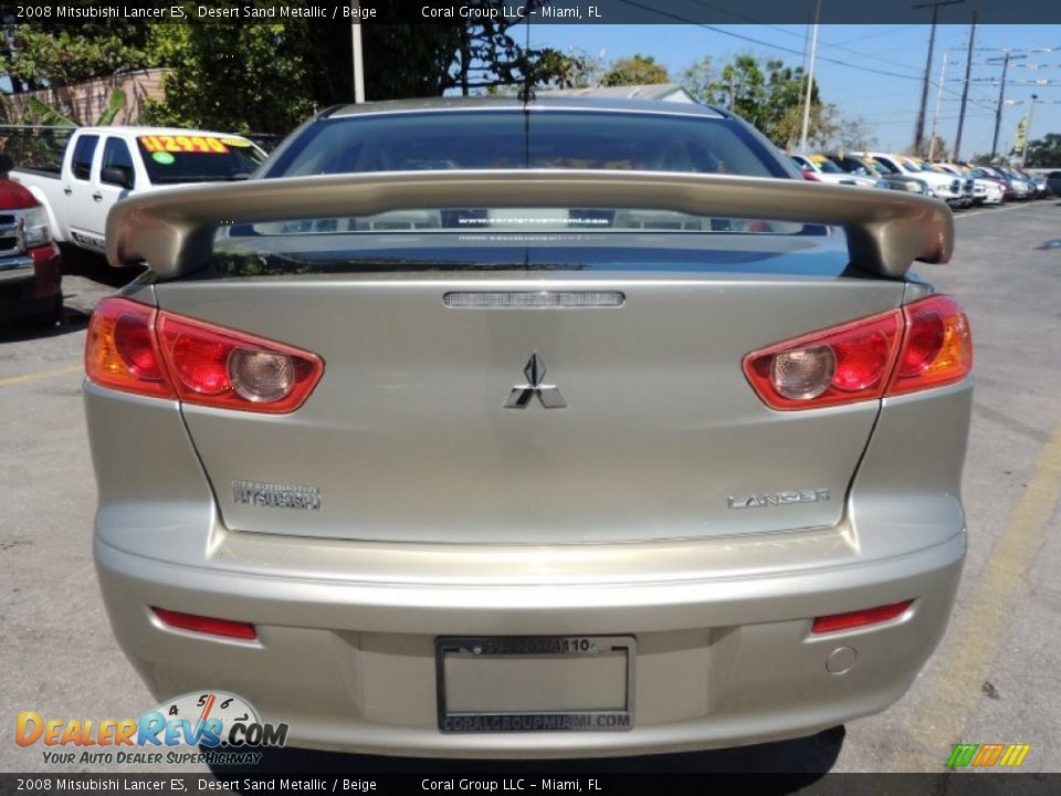 2008 Mitsubishi Lancer ES Desert Sand Metallic / Beige Photo #5