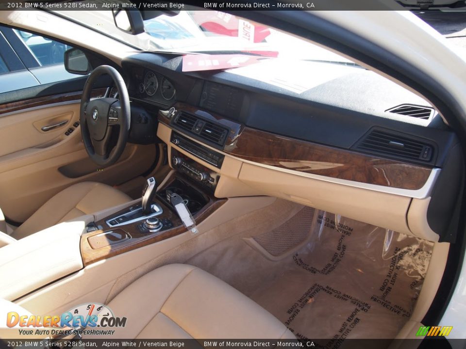 2012 BMW 5 Series 528i Sedan Alpine White / Venetian Beige Photo #3