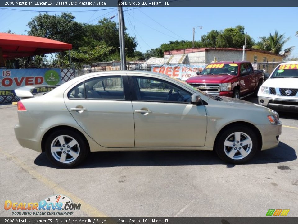 2008 Mitsubishi Lancer ES Desert Sand Metallic / Beige Photo #7