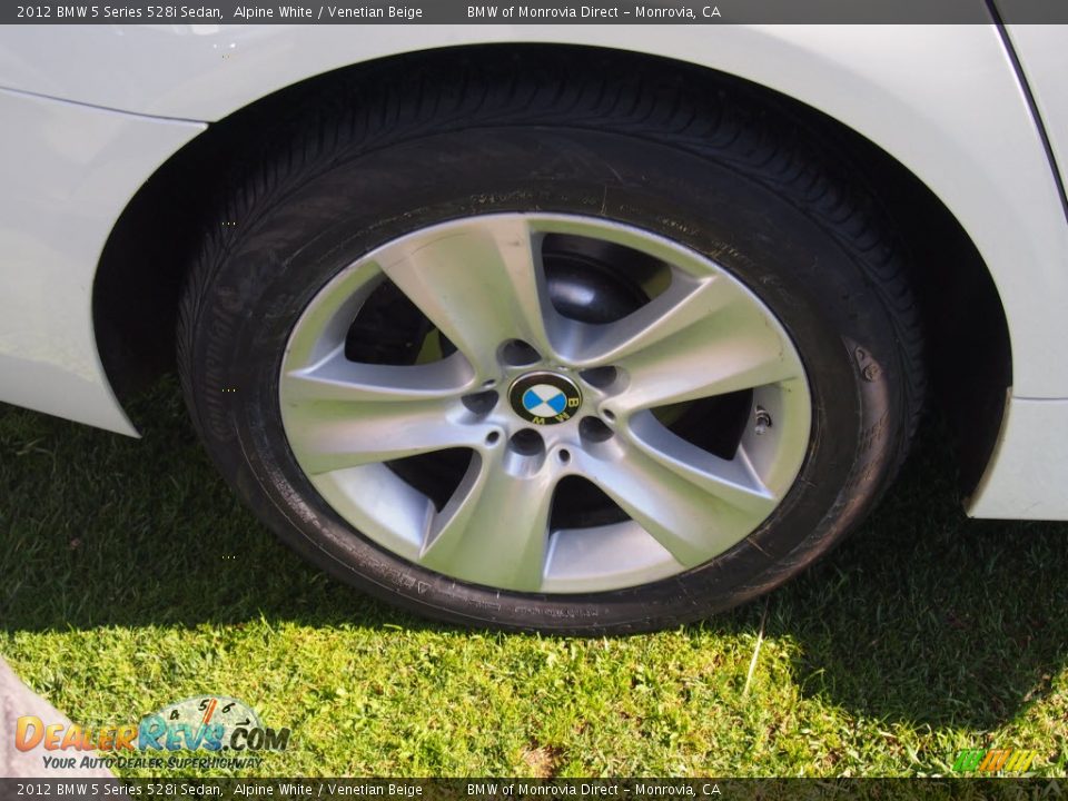2012 BMW 5 Series 528i Sedan Alpine White / Venetian Beige Photo #7