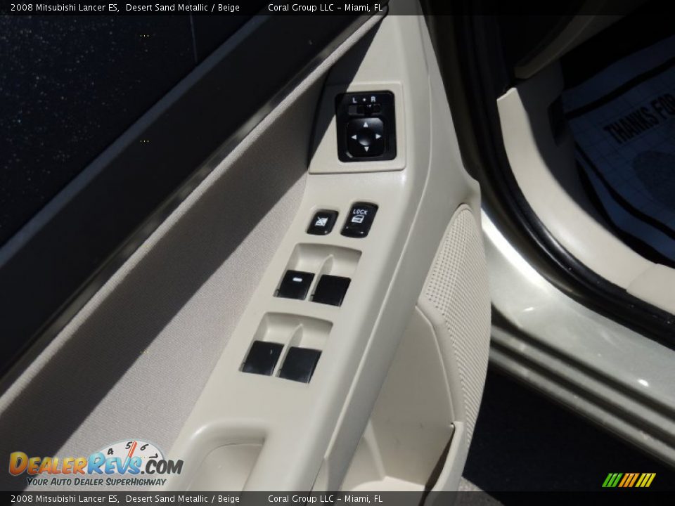 2008 Mitsubishi Lancer ES Desert Sand Metallic / Beige Photo #10