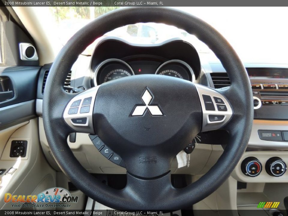 2008 Mitsubishi Lancer ES Desert Sand Metallic / Beige Photo #12
