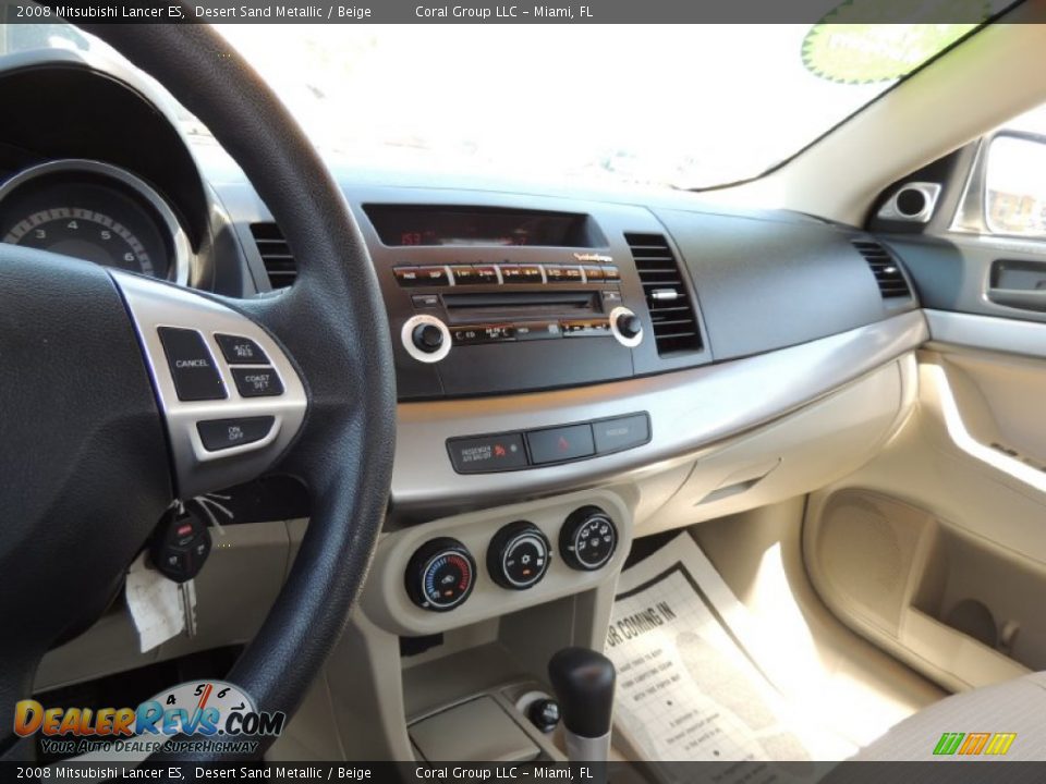 2008 Mitsubishi Lancer ES Desert Sand Metallic / Beige Photo #14