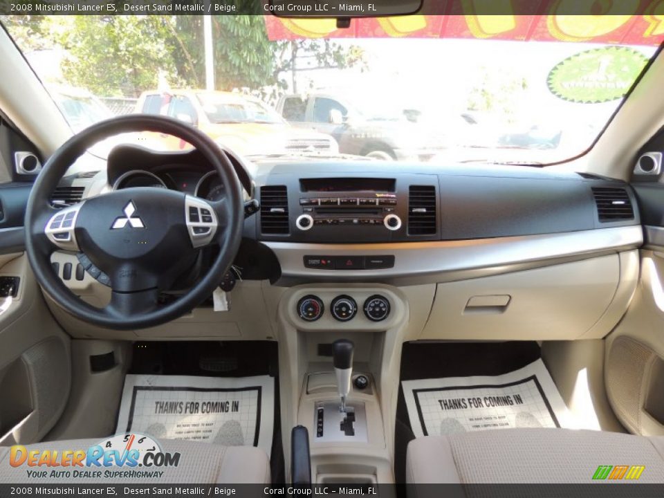 2008 Mitsubishi Lancer ES Desert Sand Metallic / Beige Photo #16