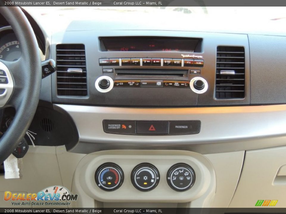 2008 Mitsubishi Lancer ES Desert Sand Metallic / Beige Photo #17