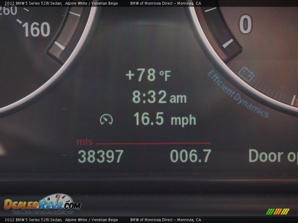 2012 BMW 5 Series 528i Sedan Alpine White / Venetian Beige Photo #18
