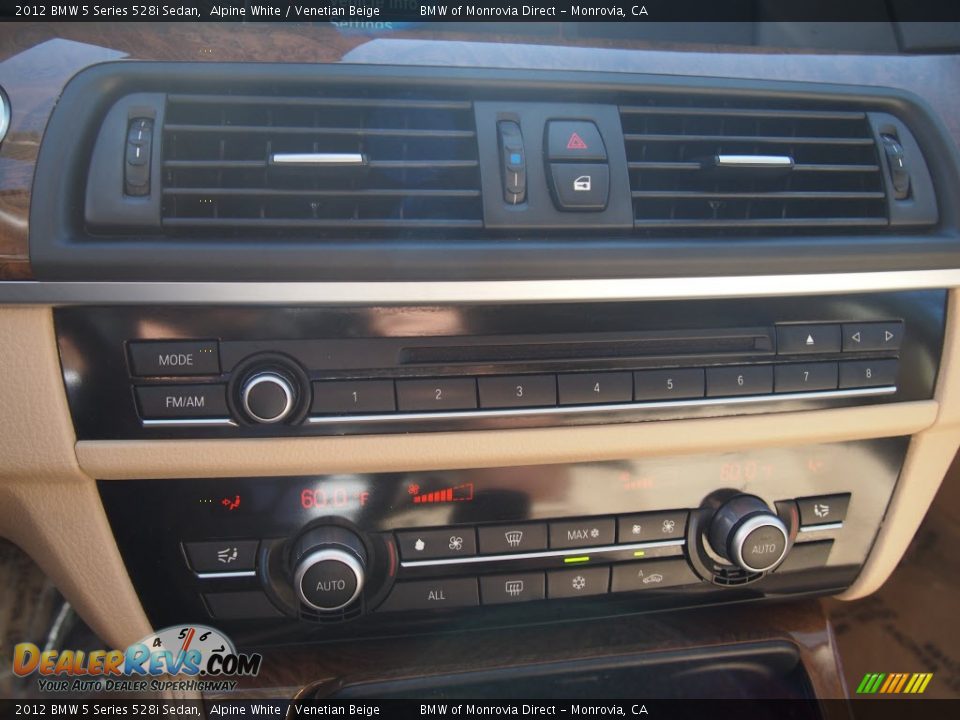 2012 BMW 5 Series 528i Sedan Alpine White / Venetian Beige Photo #19