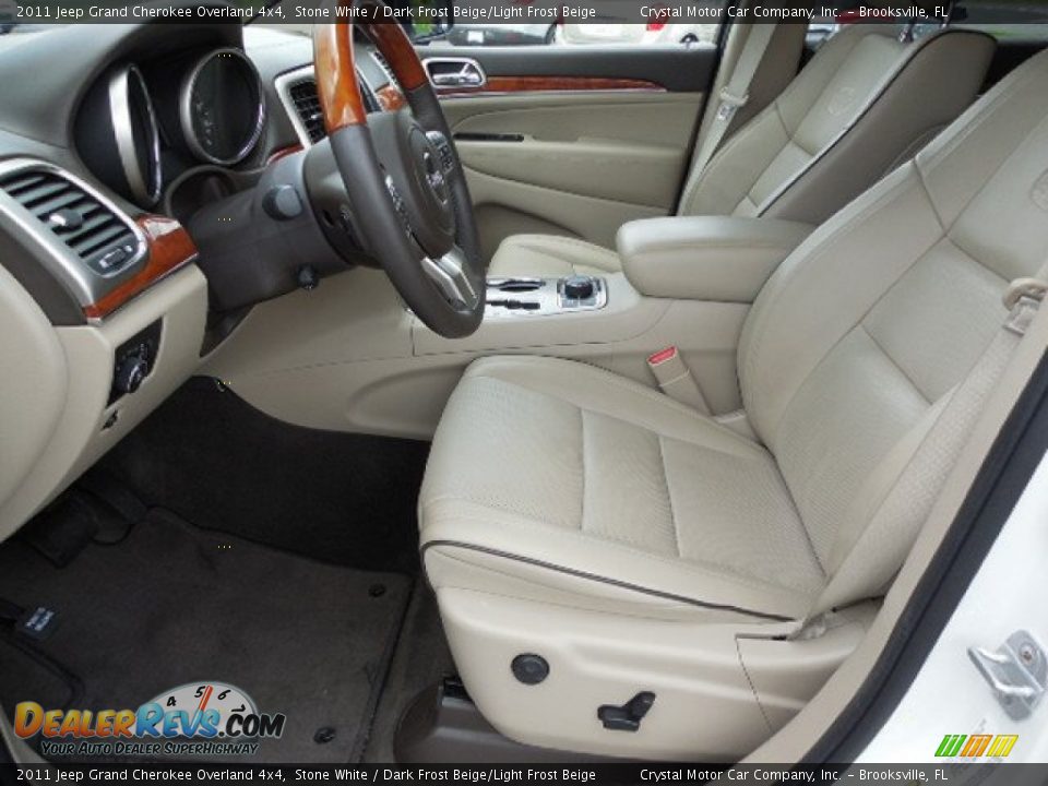 Dark Frost Beige/Light Frost Beige Interior - 2011 Jeep Grand Cherokee Overland 4x4 Photo #4
