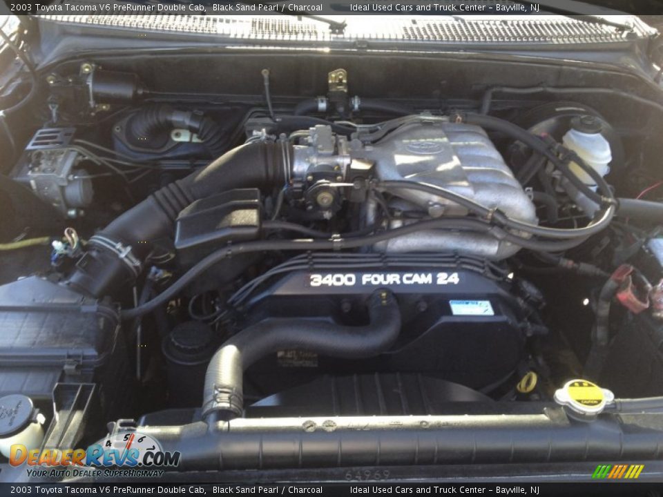 2003 Toyota Tacoma V6 PreRunner Double Cab Black Sand Pearl / Charcoal Photo #33