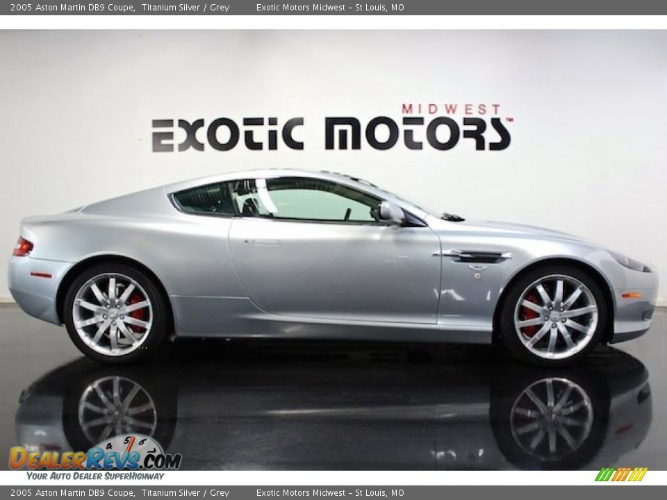2005 Aston Martin DB9 Coupe Titanium Silver / Grey Photo #2
