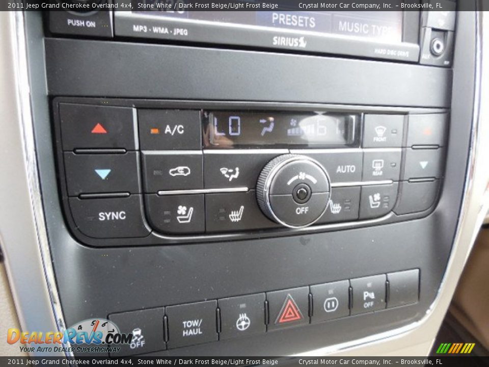 2011 Jeep Grand Cherokee Overland 4x4 Stone White / Dark Frost Beige/Light Frost Beige Photo #21