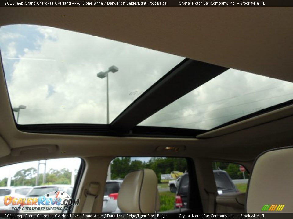 2011 Jeep Grand Cherokee Overland 4x4 Stone White / Dark Frost Beige/Light Frost Beige Photo #22