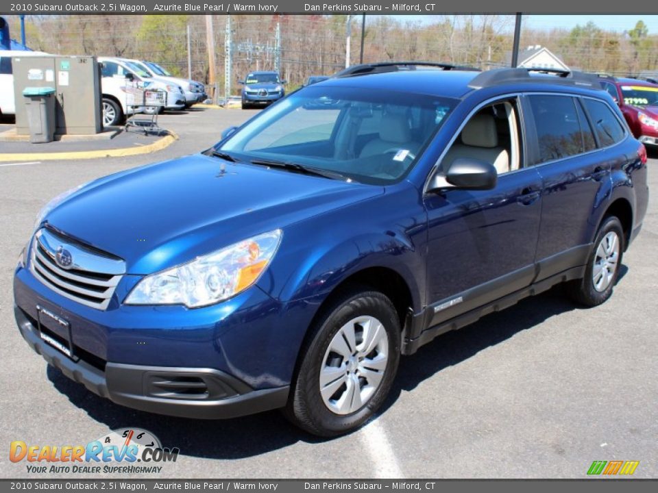 2010 Subaru Outback 2.5i Wagon Azurite Blue Pearl / Warm Ivory Photo #2