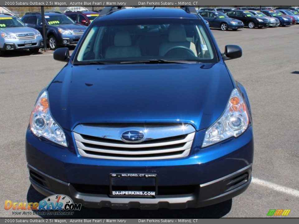 2010 Subaru Outback 2.5i Wagon Azurite Blue Pearl / Warm Ivory Photo #3