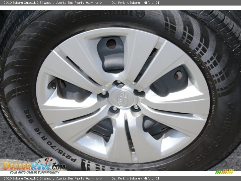 2010 Subaru Outback 2.5i Wagon Azurite Blue Pearl / Warm Ivory Photo #19