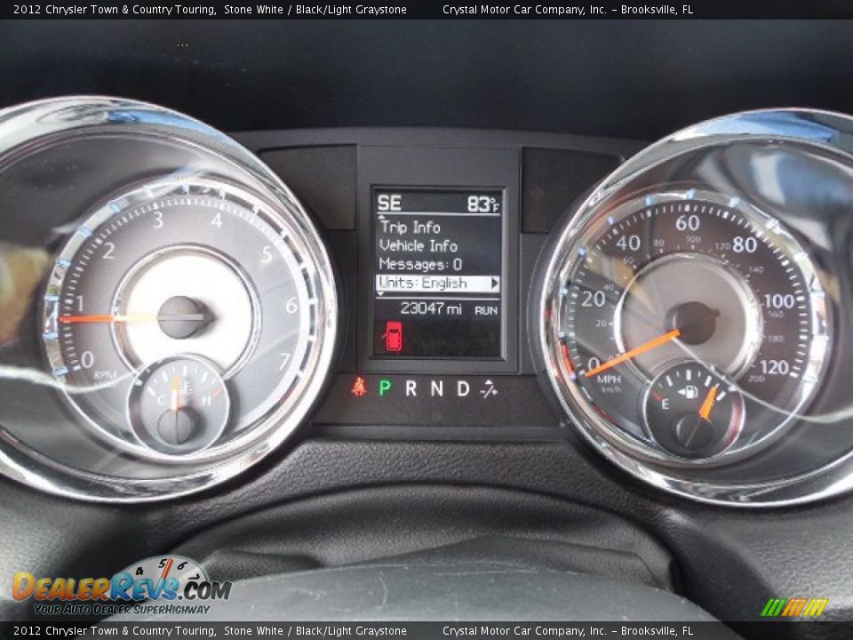 2012 Chrysler Town & Country Touring Stone White / Black/Light Graystone Photo #21