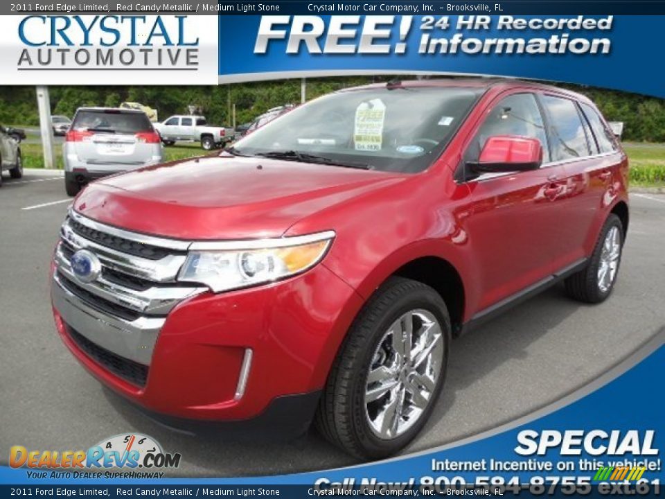 2011 Ford Edge Limited Red Candy Metallic / Medium Light Stone Photo #1