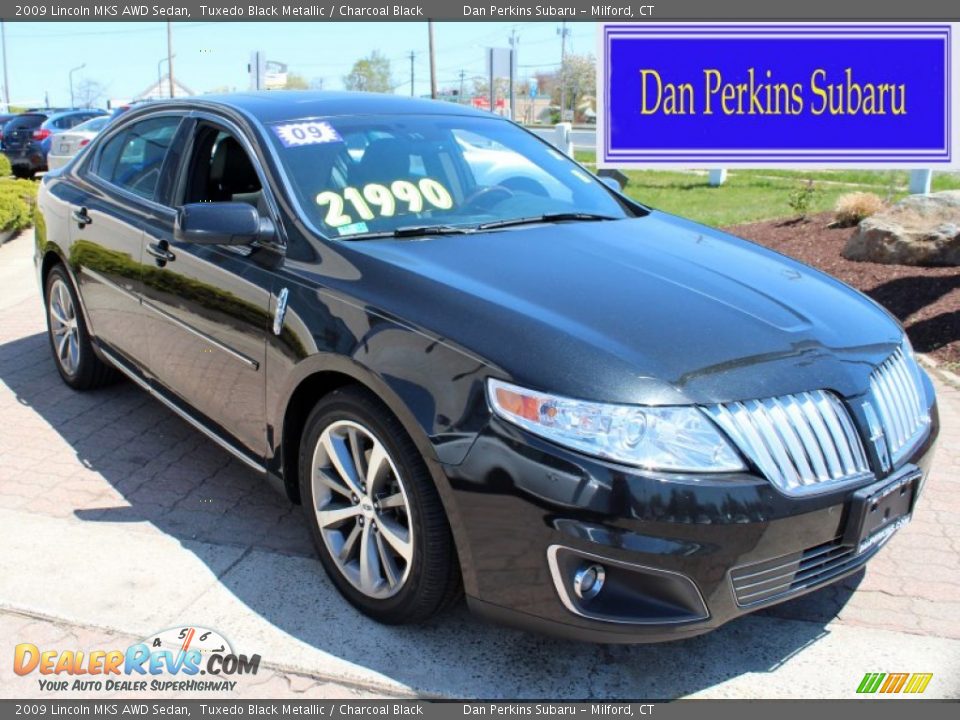 2009 Lincoln MKS AWD Sedan Tuxedo Black Metallic / Charcoal Black Photo #1