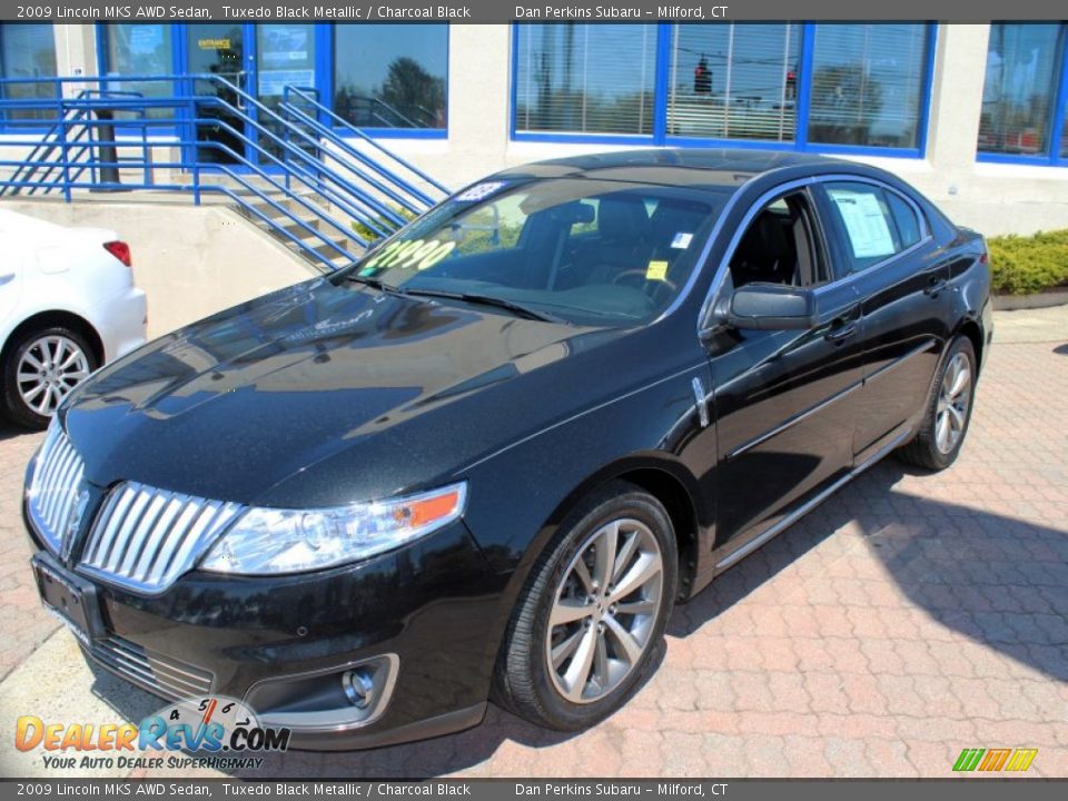 2009 Lincoln MKS AWD Sedan Tuxedo Black Metallic / Charcoal Black Photo #3