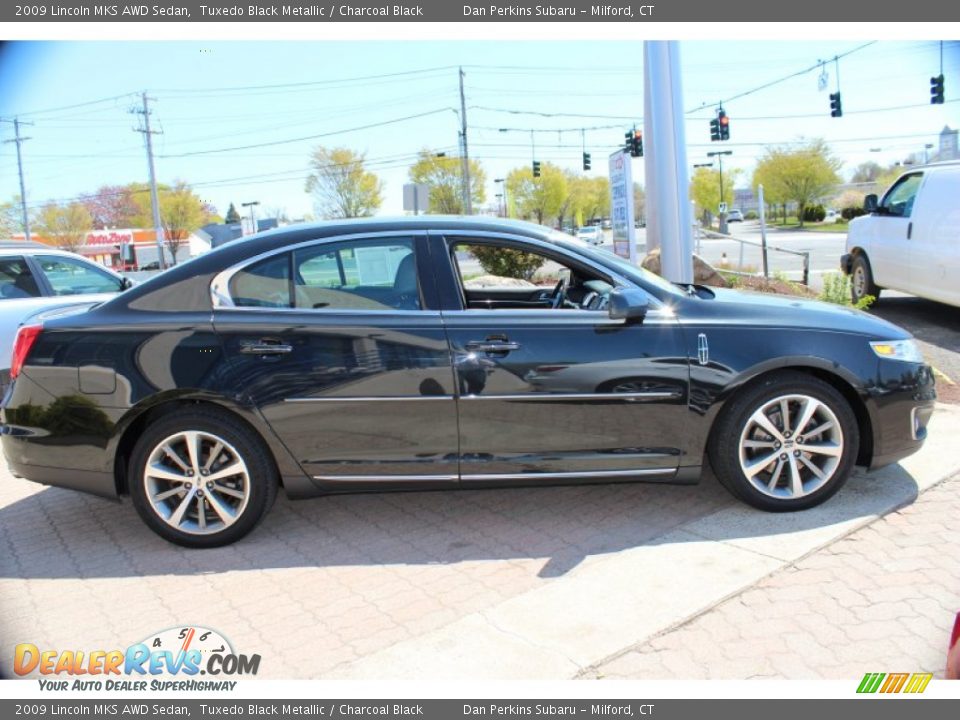 2009 Lincoln MKS AWD Sedan Tuxedo Black Metallic / Charcoal Black Photo #4
