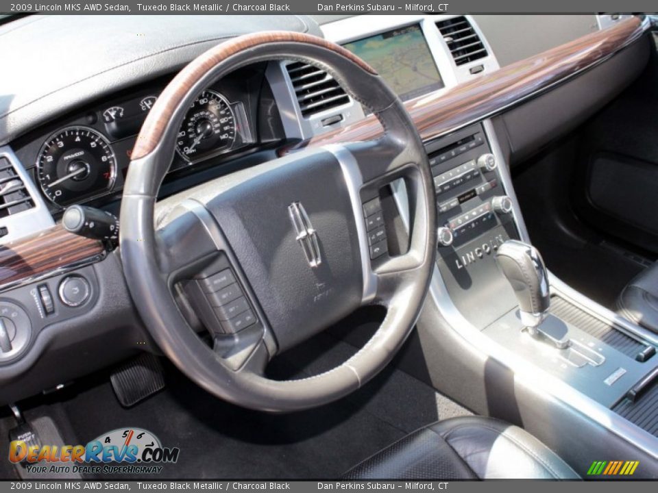 2009 Lincoln MKS AWD Sedan Tuxedo Black Metallic / Charcoal Black Photo #5