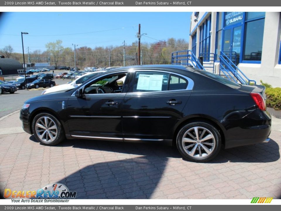 2009 Lincoln MKS AWD Sedan Tuxedo Black Metallic / Charcoal Black Photo #11