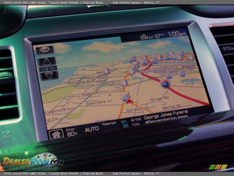 2009 Lincoln MKS AWD Sedan Tuxedo Black Metallic / Charcoal Black Photo #16