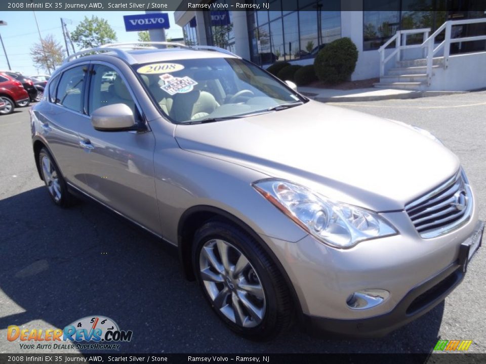 2008 Infiniti EX 35 Journey AWD Scarlet Silver / Stone Photo #1