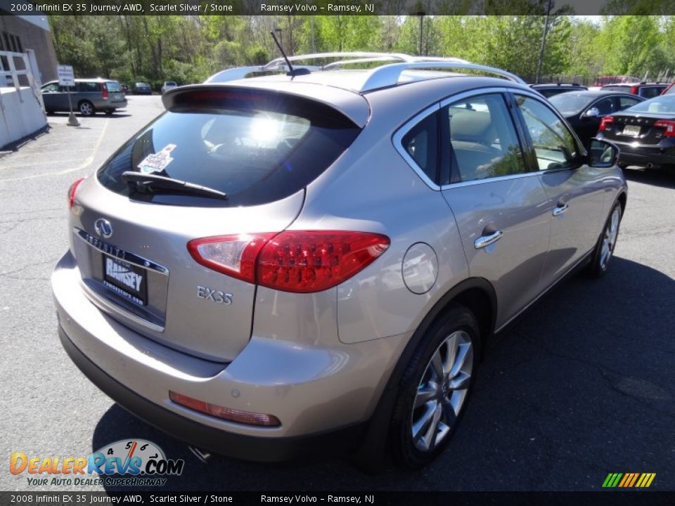2008 Infiniti EX 35 Journey AWD Scarlet Silver / Stone Photo #3