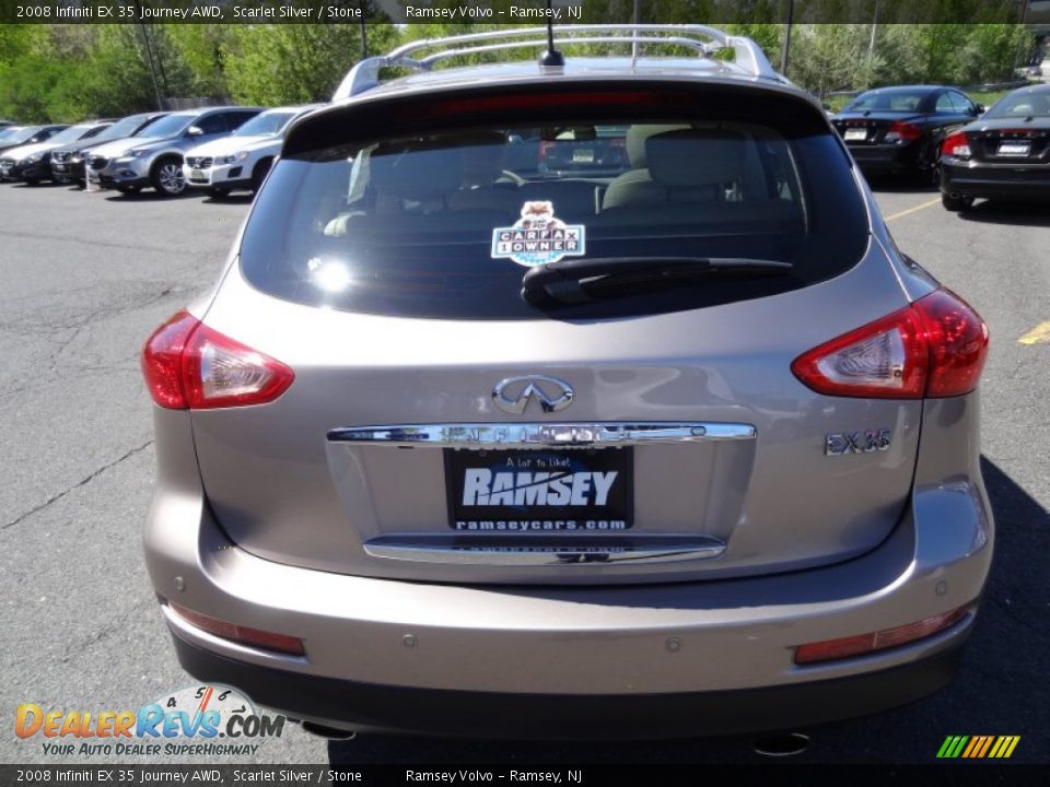 2008 Infiniti EX 35 Journey AWD Scarlet Silver / Stone Photo #4