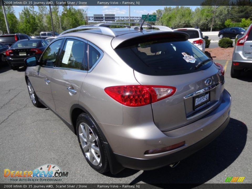 2008 Infiniti EX 35 Journey AWD Scarlet Silver / Stone Photo #5