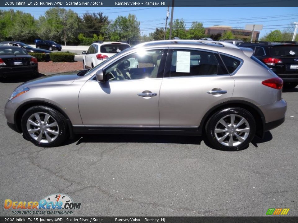 2008 Infiniti EX 35 Journey AWD Scarlet Silver / Stone Photo #6