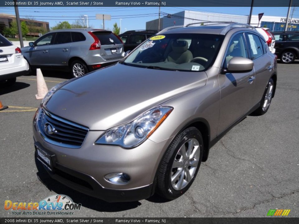 2008 Infiniti EX 35 Journey AWD Scarlet Silver / Stone Photo #7