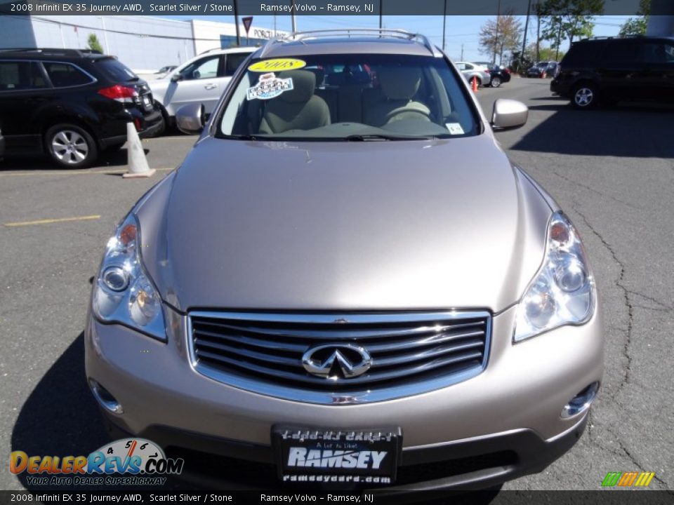 2008 Infiniti EX 35 Journey AWD Scarlet Silver / Stone Photo #8