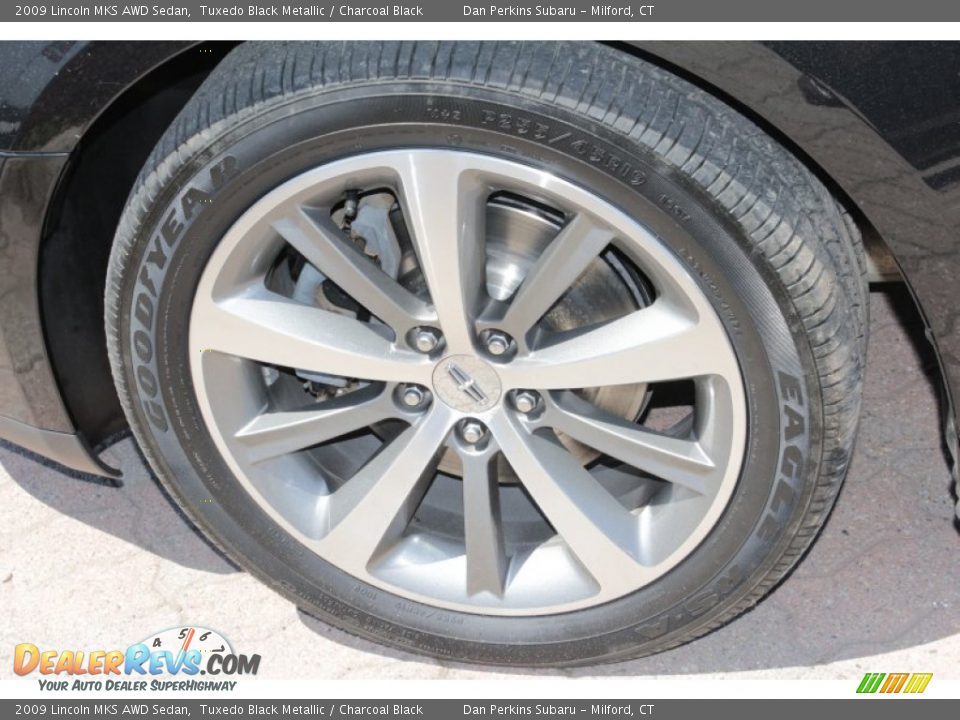 2009 Lincoln MKS AWD Sedan Tuxedo Black Metallic / Charcoal Black Photo #26