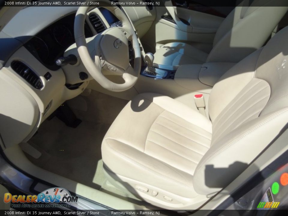 2008 Infiniti EX 35 Journey AWD Scarlet Silver / Stone Photo #14