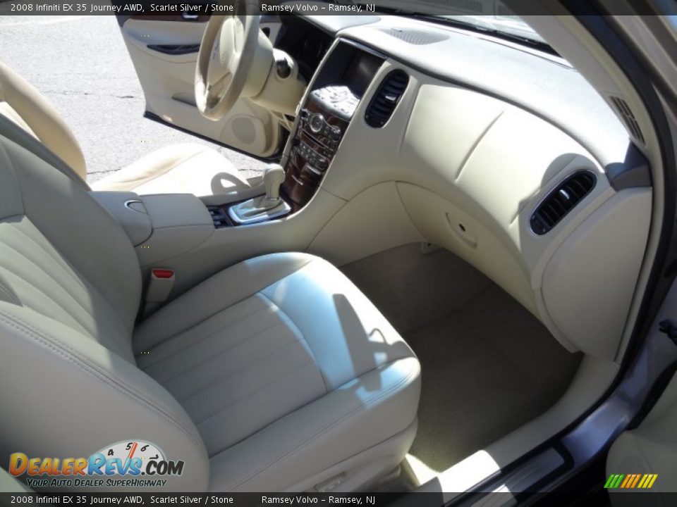 2008 Infiniti EX 35 Journey AWD Scarlet Silver / Stone Photo #17