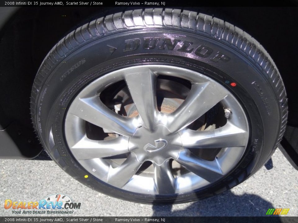 2008 Infiniti EX 35 Journey AWD Scarlet Silver / Stone Photo #19