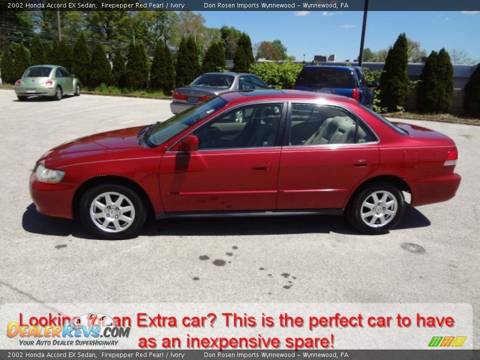 2002 Honda Accord EX Sedan Firepepper Red Pearl / Ivory Photo #5