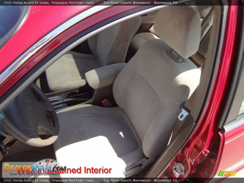 2002 Honda Accord EX Sedan Firepepper Red Pearl / Ivory Photo #6