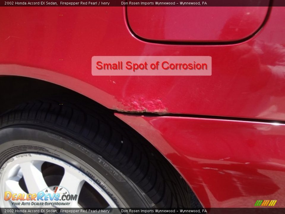 2002 Honda Accord EX Sedan Firepepper Red Pearl / Ivory Photo #8