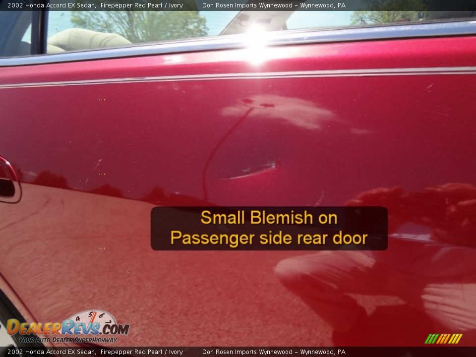 2002 Honda Accord EX Sedan Firepepper Red Pearl / Ivory Photo #9