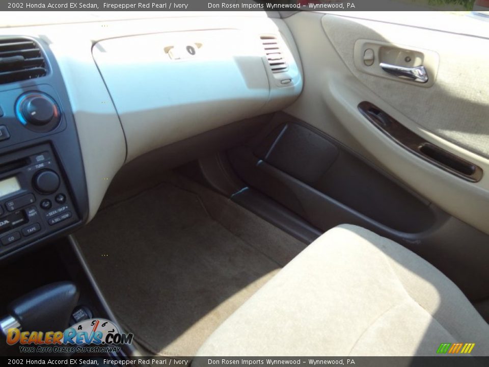 2002 Honda Accord EX Sedan Firepepper Red Pearl / Ivory Photo #13