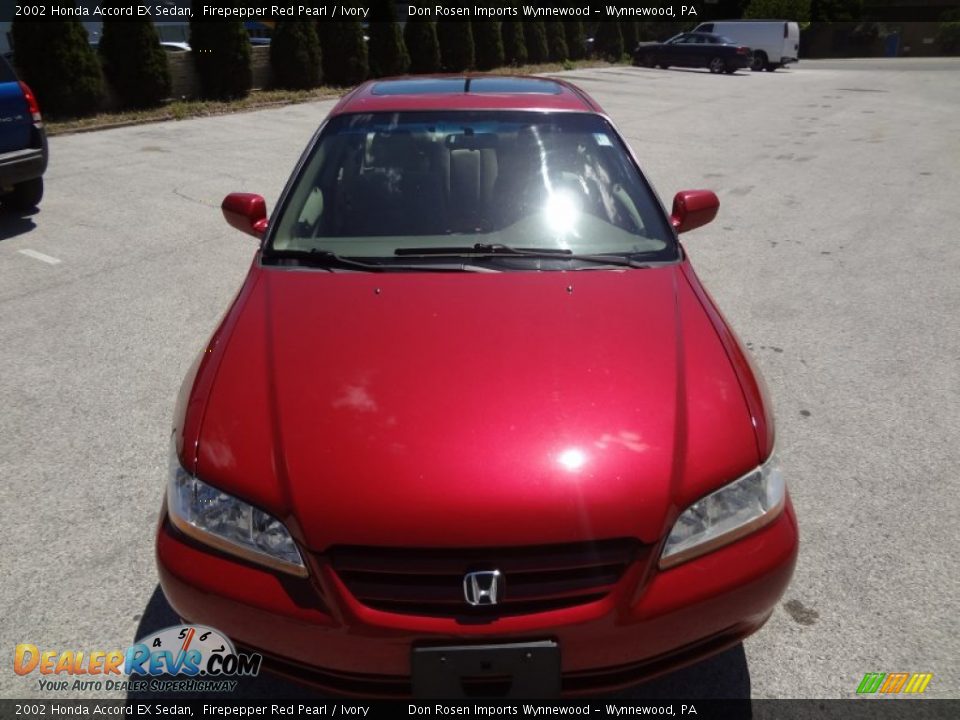 2002 Honda Accord EX Sedan Firepepper Red Pearl / Ivory Photo #15