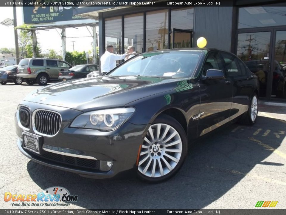2010 BMW 7 Series 750Li xDrive Sedan Dark Graphite Metallic / Black Nappa Leather Photo #1