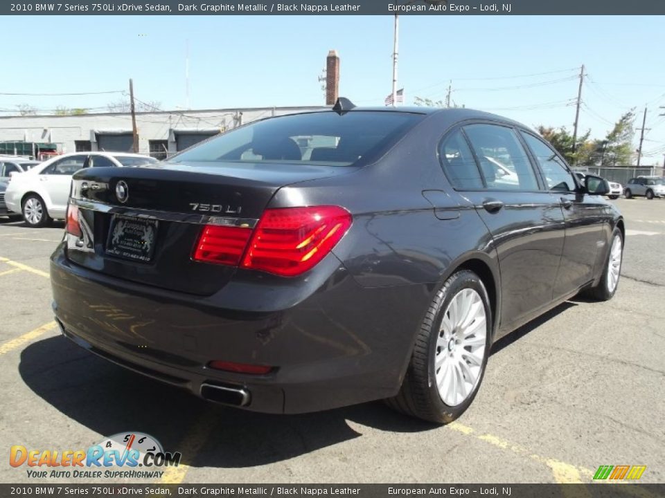 2010 BMW 7 Series 750Li xDrive Sedan Dark Graphite Metallic / Black Nappa Leather Photo #3