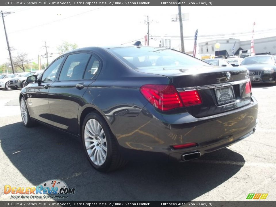 2010 BMW 7 Series 750Li xDrive Sedan Dark Graphite Metallic / Black Nappa Leather Photo #4