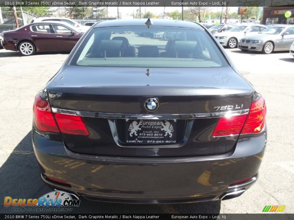 2010 BMW 7 Series 750Li xDrive Sedan Dark Graphite Metallic / Black Nappa Leather Photo #5
